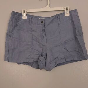 Women’s light blue 100% linen shorts